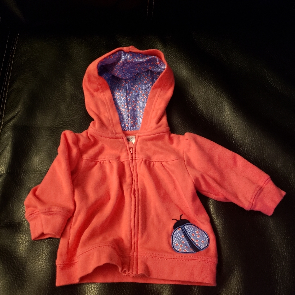 Carters size 3M hoodie blouse with ladybug